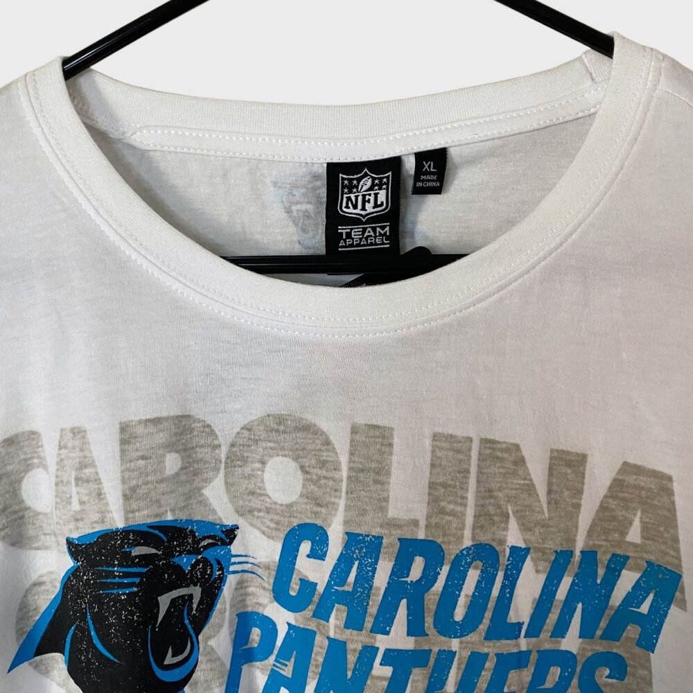 NFL Carolina Panthers Cropped Long-Sleeve Shirt Women's XL Football Crop Top New - Picture 5 of 15